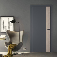 Дверь межкомнатная Urban V вертикаль 800х2000 мм ПВХ эмалекс оникс глухая с замком и петлями - фото 2