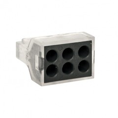 Изображение товара Клемма на 6 проводов EKF PROxima СМК 2273-242 1-2,5 кв.мм самозажимная с пастой (50 шт.) (plc-smk-106)