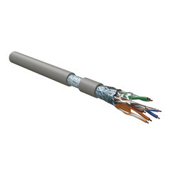 Интернет-кабель (витая пара) F/UTP 4PR CAT5e 4х2х0,51 мм экранированный LSZH Hyperline