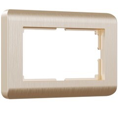 Рамка для двойной розетки Werkel Stream шампань (a051273) - фото 1