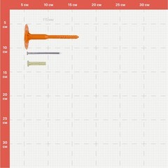 Дюбель для теплоизоляции Sormat 8х115 мм металлический гвоздь с термоголовкой (300 шт.) - фото 6