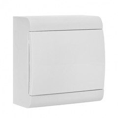 Изображение товара Щит распределительный навесной EKF SlimBox PROxima ЩРН-П-8 пластиковый IP41 198х191х94 мм 8 модулей белая дверь
