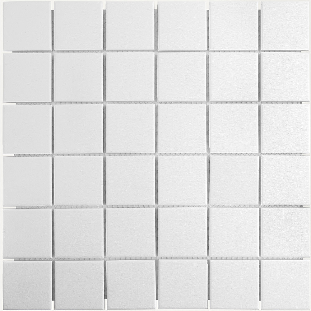 Изображение товара Мозаика Starmosaic белая керамическая 306x306x6 мм матовая с антискользящим эффектом