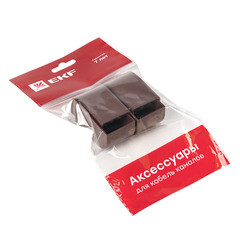 Заглушка торцевая для кабель-канала EKF 25х25 мм темное дерево (4 шт.) (ecd-25-25x4) - фото 6