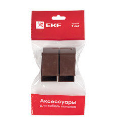 Заглушка торцевая для кабель-канала EKF 25х25 мм темное дерево (4 шт.) (ecd-25-25x4) - фото 4