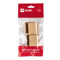 Заглушка торцевая для кабель-канала EKF 40х16 мм светлое дерево (4 шт.) (ecl-40-16x4) - фото 5