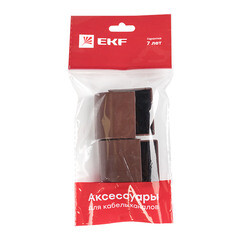 Заглушка торцевая для кабель-канала EKF 40х25 мм темное дерево (4 шт.) (ecd-40-25x4) - фото 3
