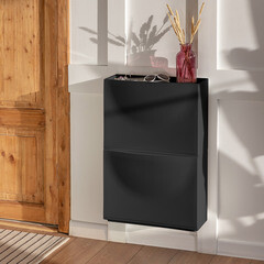 Обувница подвесная пластиковая черная 512х185х380 мм Econova - фото 3