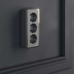 Розетка Werkel Gallant накладная графит со шторками (a052595) - фото 4