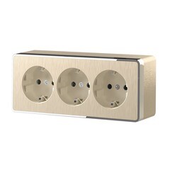 Розетка Werkel Gallant накладная шампань со шторками (a052594) - фото 1