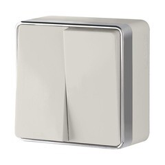 Изображение товара Выключатель Werkel Gallant двухклавишный накладной слоновая кость (a051562)