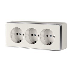 Изображение товара Розетка Werkel Gallant накладная слоновая кость со шторками (a051554)