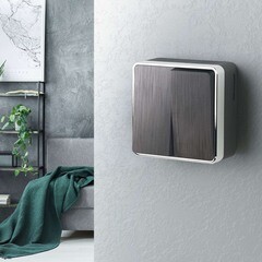 Выключатель Werkel Gallant двухклавишный накладной графит рифленый (a051337) - фото 2