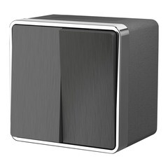 Выключатель Werkel Gallant двухклавишный накладной графит рифленый (a051336) - фото 1