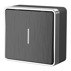 Выключатель Werkel Gallant одноклавишный накладной графит с подсветкой (a051335) - фото 1