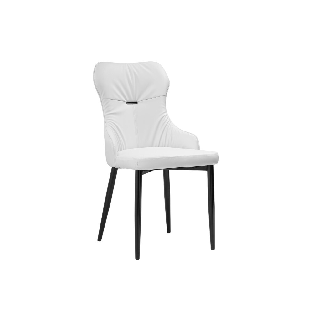 Изображение товара Современный белый стул Neli на металлокаркасе, стильный и прочный для гостиной