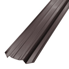 Евроштакетник двухсторонний прямоугольный 0,45 мм 118х2000 мм коричневый RAL 8017 фигурный срез - фото 3