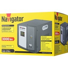 Стабилизатор напряжения Navigator NVR-RF1 однофазный 220 В 3 кВт переносной - фото 2