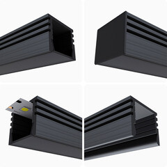 Профиль для светодиодной ленты Apeyron (08-10-Ч) 2 м П-образный - фото 6