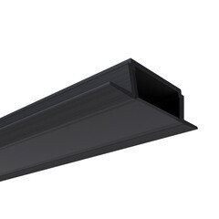 Профиль для светодиодной ленты Apeyron (08-02-Ч) 2 м прямоугольный анодированный алюминий - фото 1