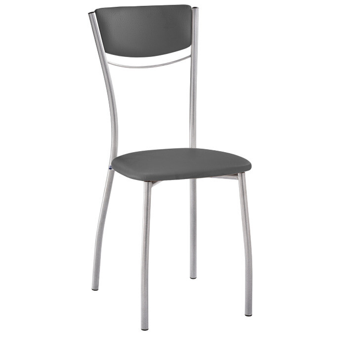 Изображение товара Стул Goki серый современный из искусственной кожи с металлическим каркасом