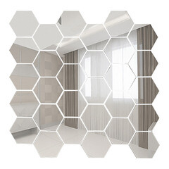 Мозаика Дом стекольных технологий серебро зеркальная 29х29 см сота