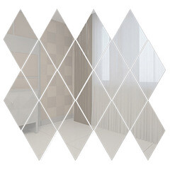 Мозаика Дом стекольных технологий серебро зеркальная 27х26 см ромб