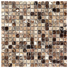 Мозаика Mir Mosaic Natural i-Tilе коричневая из натурального камня 298х298х4 мм глянцевая - фото 1