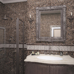 Мозаика Mir Mosaic Natural i-Tilе коричневая из натурального камня 298х298х4 мм глянцевая - фото 3