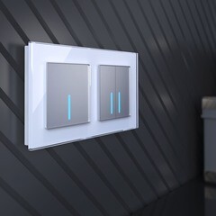 Умный выключатель сенсорный Werkel Minimir Home (a048323) одноклавишный скрытая установка серебро - фото 3