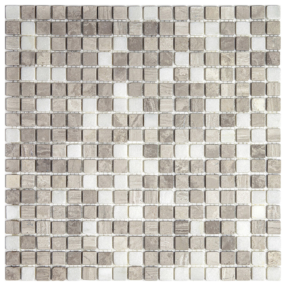 Изображение товара Мозаика Mir Mosaic Natural i-Tile 298x298 мм серого цвета из мрамора