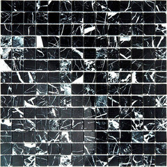 Мозаика Mir Mosaic Natural Adriatica черная из натурального камня 30,5х30,5 см глянцевая