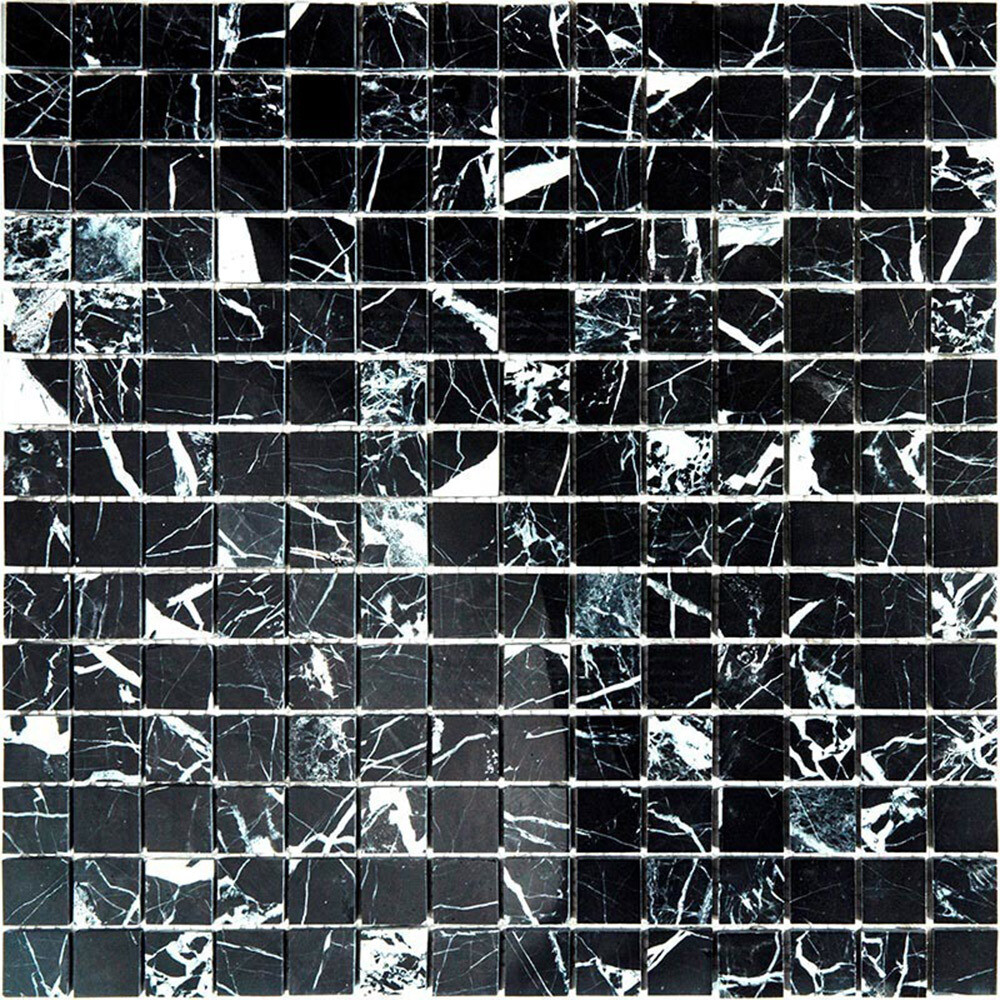 Изображение товара Мозаика Mir Mosaic Natural Adriatica из мрамора для внутренней отделки 305х305 мм черная