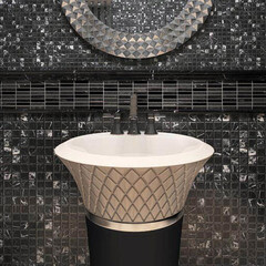 Мозаика Mir Mosaic Natural Adriatica черная из натурального камня 305х305х7 мм глянцевая - фото 2