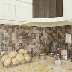 Мозаика Mir Mosaic Natural Adriatica коричневая 01 из натурального камня 305х305х7 мм глянцевая - фото 9