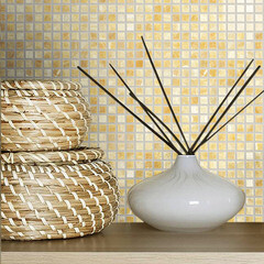 Мозаика Mir Mosaic Natural Adriatica желтая из натурального камня 305х305х7 мм глянцевая - фото 9