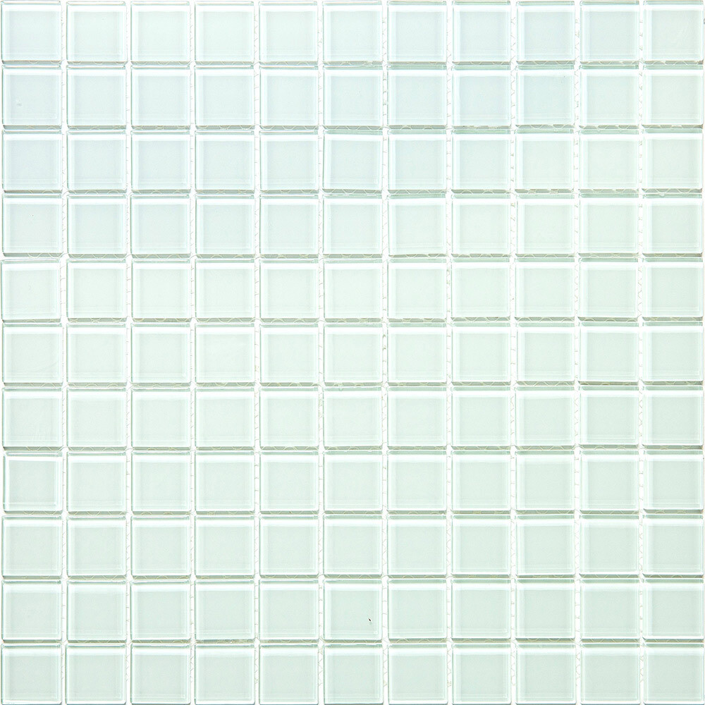 Изображение товара Мозаика Mir Mosaic Natural Color palette белая стеклянная 300х300х4 мм глянцевая