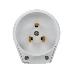 Вилка переносная открытая установка 2P+PE IP20 белая для разъема РШ-ВШ (AS-250-B-01) - фото 3