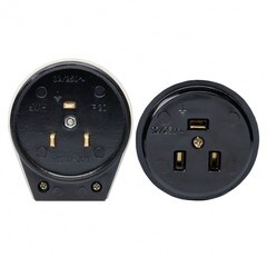 Комплект для подключения электроплит PROxima открытая установка с заземлением 2P+PE IP20 черный (AS-250-O-03) - фото 3