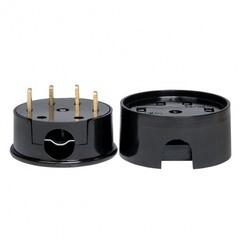 Комплект для подключения электроплит PROxima открытая установка с заземлением 3P+PE IP20 черный (AS-380-O-04) - фото 2