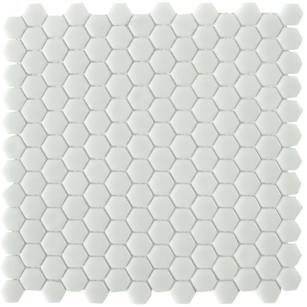 Изображение товара Мозаика Mir Mosaic Natural Steppa белая стеклянная 300х300х5 мм глянцевая