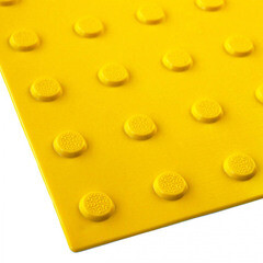 Тактильная плитка ПВХ конус в ряд 300х300х5,5 мм желтая - фото 3
