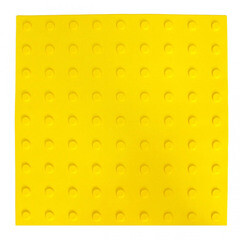 Тактильная плитка ПВХ конус в ряд 500х500х5,5 мм желтая