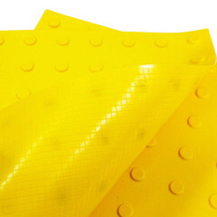 Тактильная плитка ПВХ конус в ряд 500х500х5,5 мм желтая - фото 2