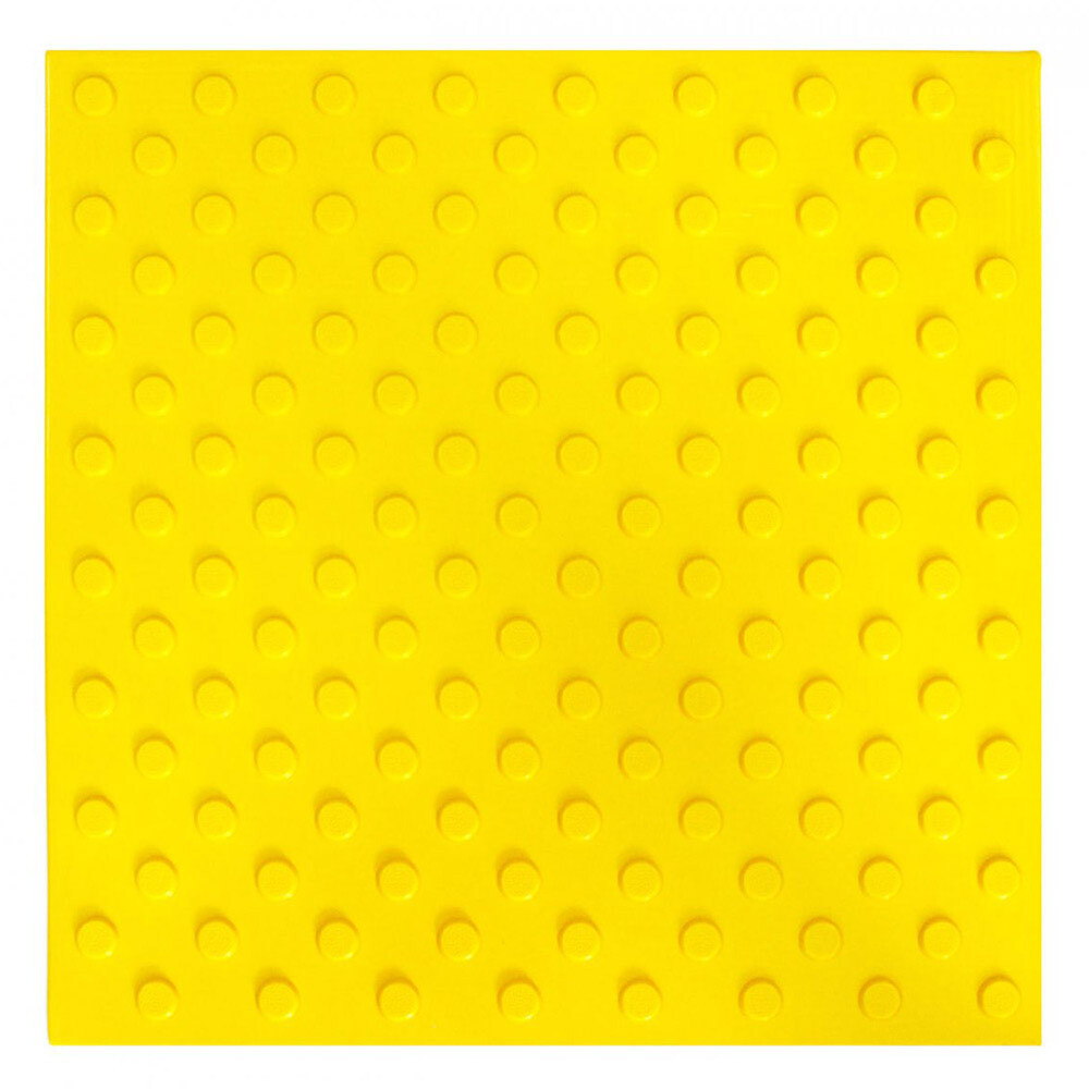 Изображение товара Тактильная плитка ПВХ конус шахматка 500х500х5,5 мм желтая