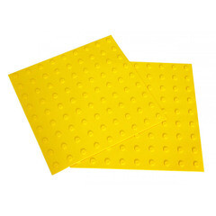 Тактильная плитка ТПУ конус в ряд 500х500х6,5 мм желтая - фото 3