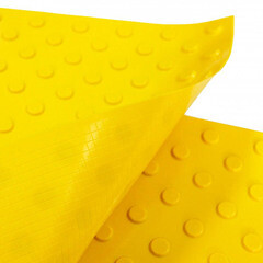 Тактильная плитка ТПУ конус шахматка 500х500х6,5 мм желтая - фото 4