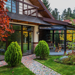 Светильник садово-парковый настенный Maytoni Albion бронза E27 60 Вт IP44 (O413WL-01BZ) - фото 3