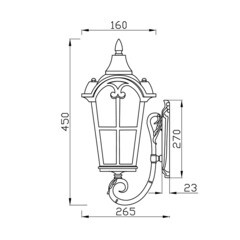 Светильник садово-парковый настенный Maytoni Albion бронза E27 60 Вт IP44 (O413WL-01BZ1) - фото 4
