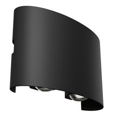 Светильник светодиодный садово-парковый настенный Maytoni Strato черный 3000К 4 Вт IP54 (O417WL-L4B3K) - фото 2